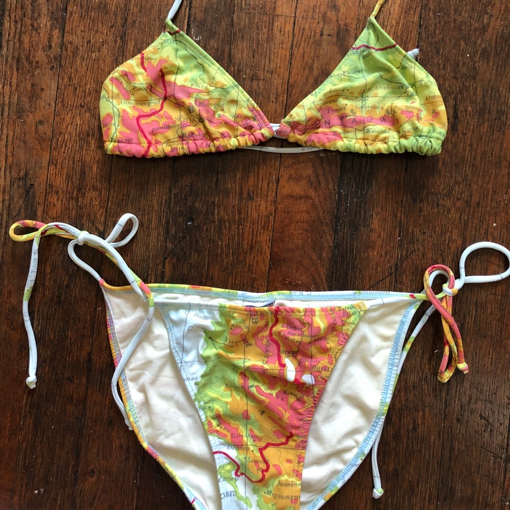 Map of the world bikini